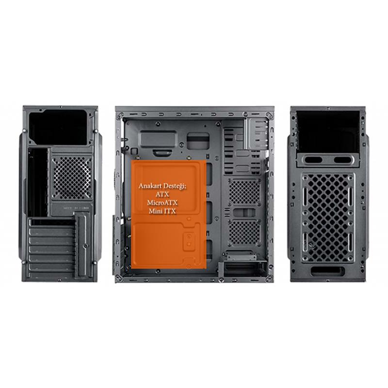Vento Vs116f Peak 350w 1x80mm Fan Usb 3.0 Atx Tower Siyah Kasa