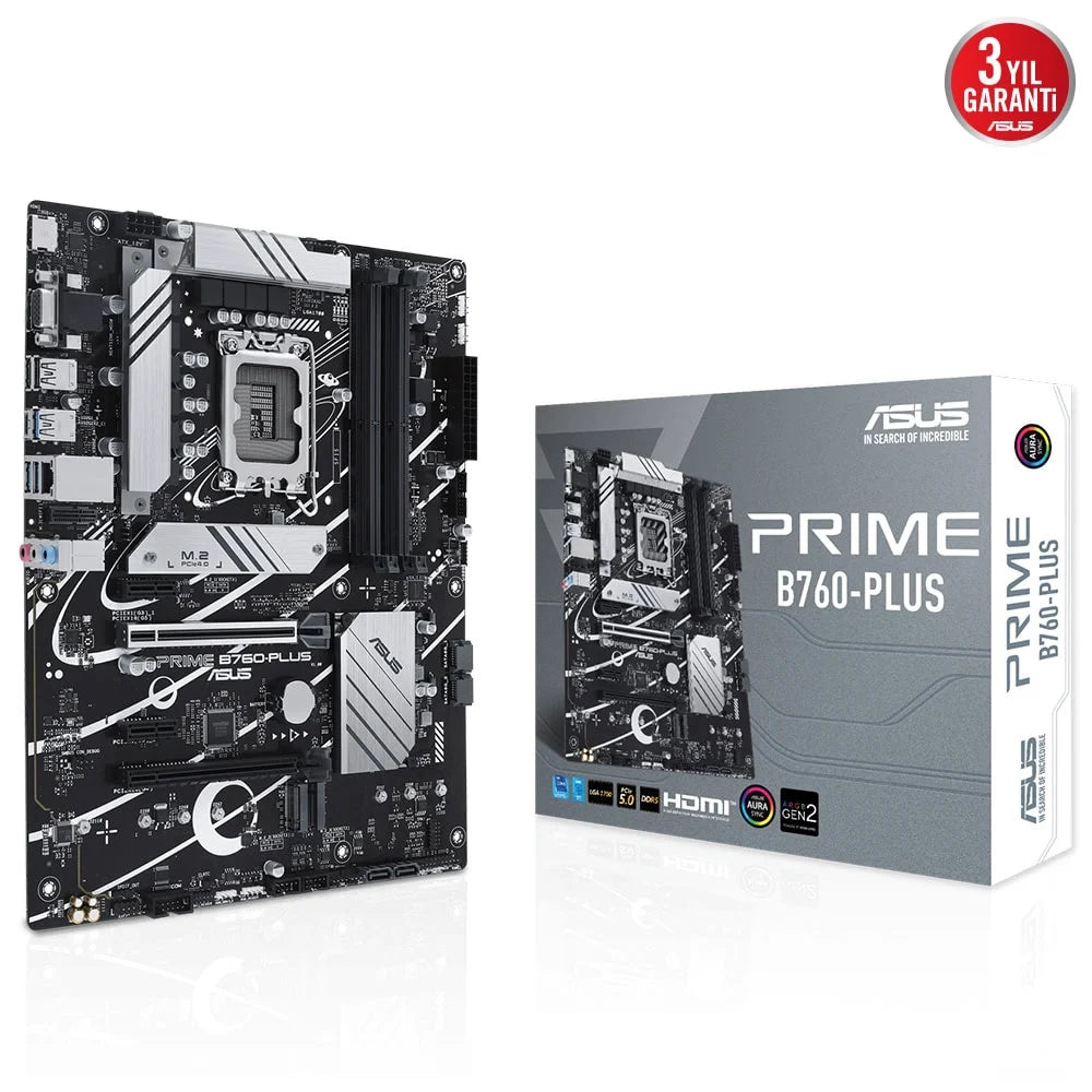 ASUS PRIME B760M-PLUS B760 DDR5 (Vga Yok) GLan 2.5G mATX HD DP US3 M2 1700p Anakart
