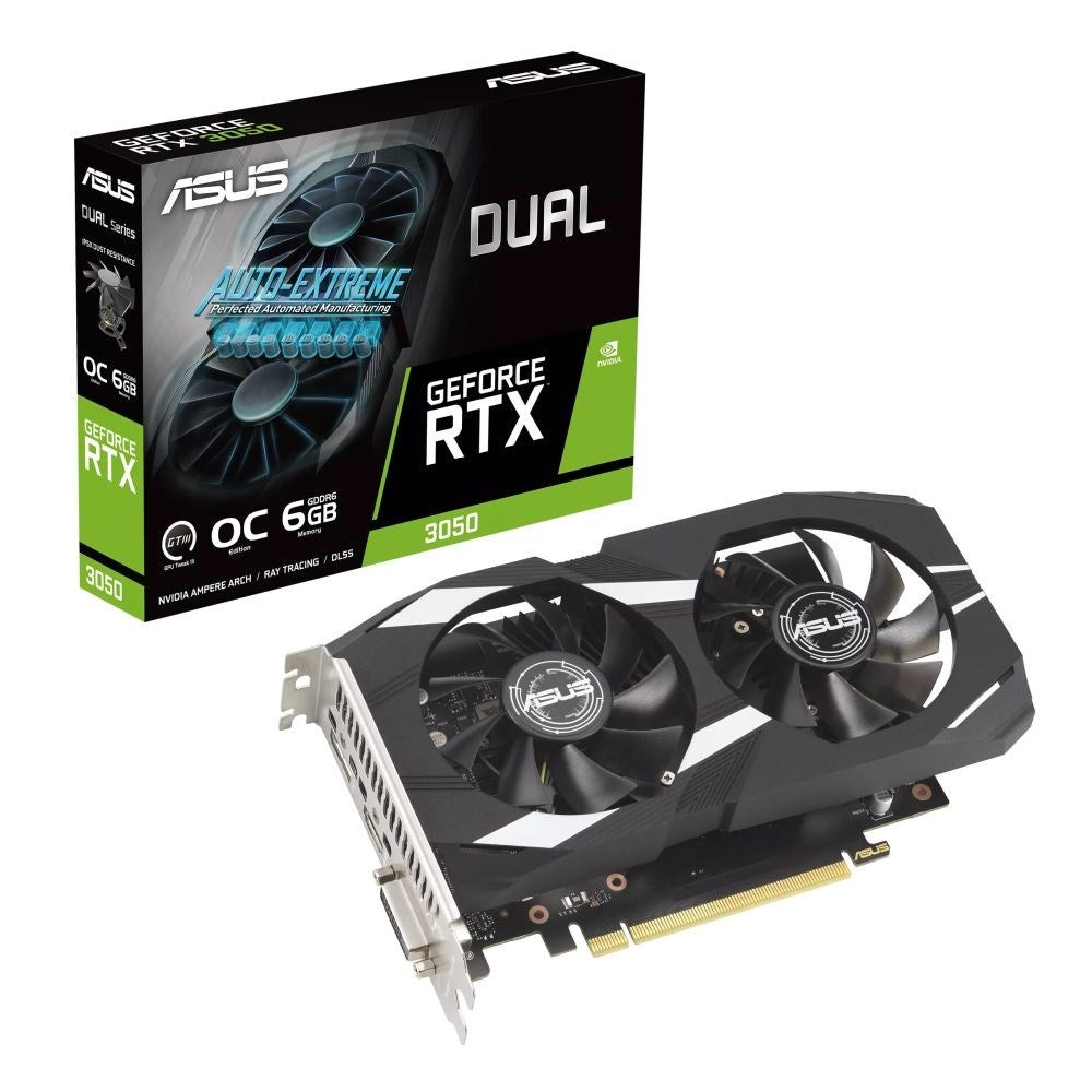 ASUS RTX3050-O6G-LP-BRK 6GB Geforce RTX3050 GDDR6 96bit HDMI DVI/DP 16x Ekran Kartı (Low Profil)