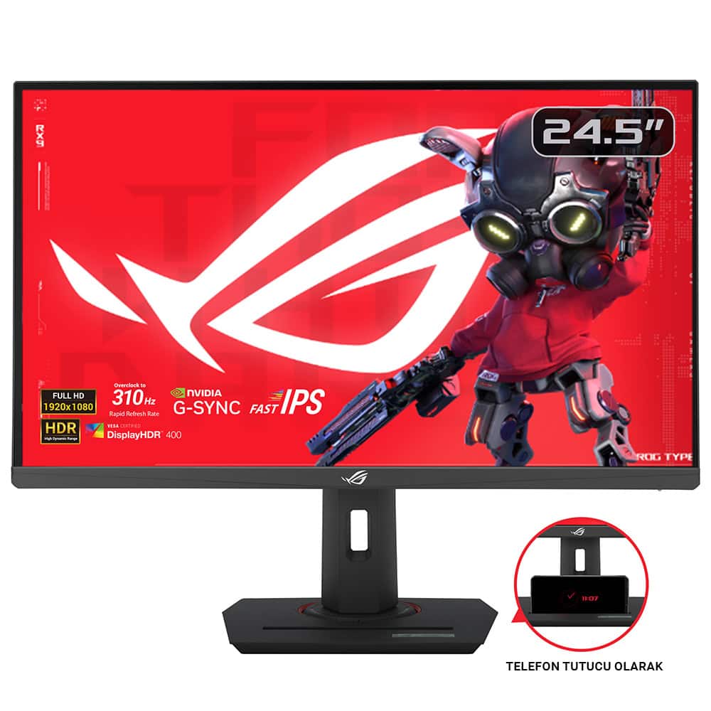 ASUS XG259CMS ROG Strix 24.5" LED IPS 1ms 310Hz 1920x1080 FullHD 1x HDMI 1x DP 1x USB-C (Vesa) HDR10 Pivot VRR G-Sync Si