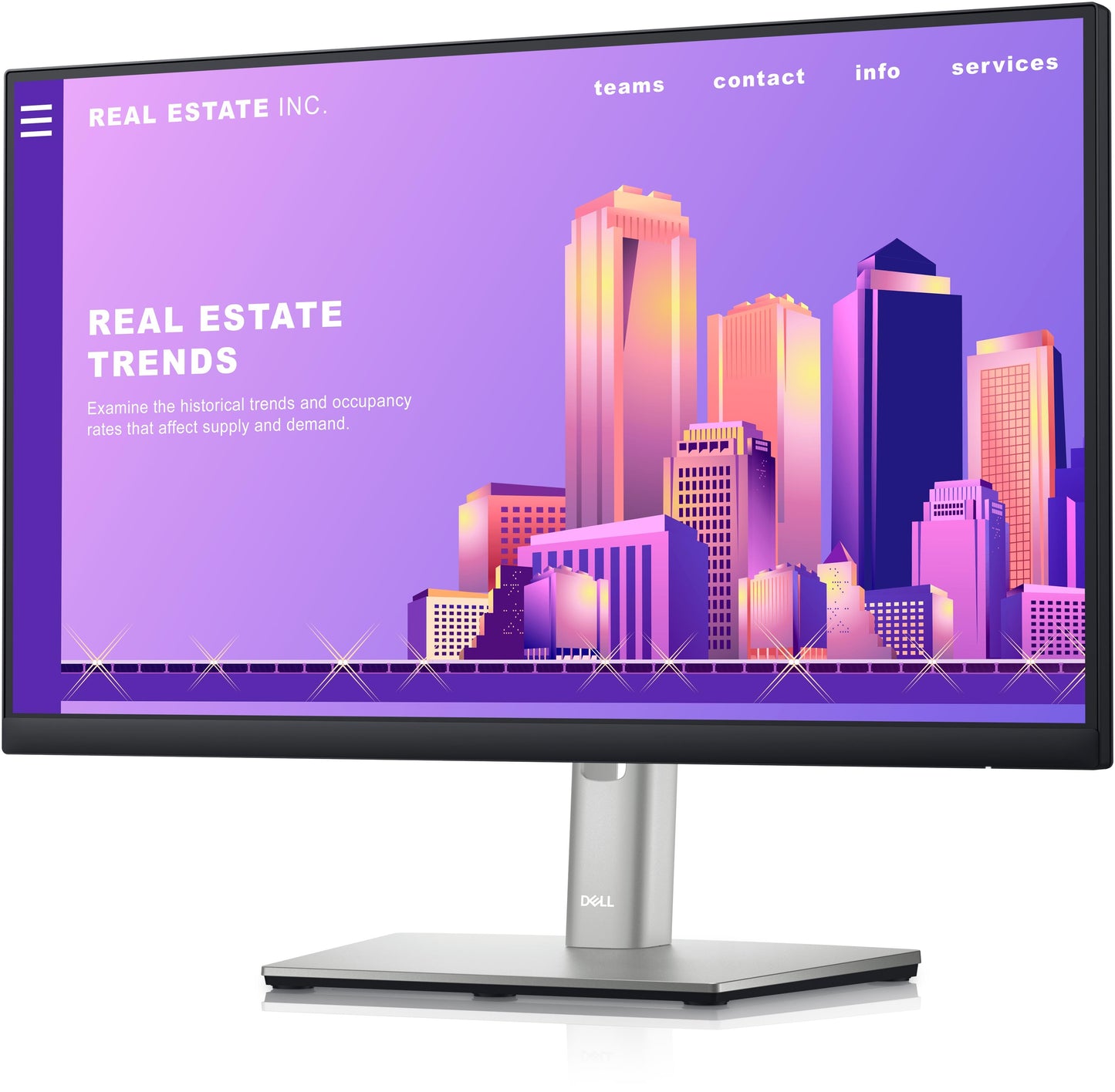 21.5 Dell P2222h Fhd Ips 5ms 60hz Hdmi+vga+dp Pivot Siyah Led Monitor