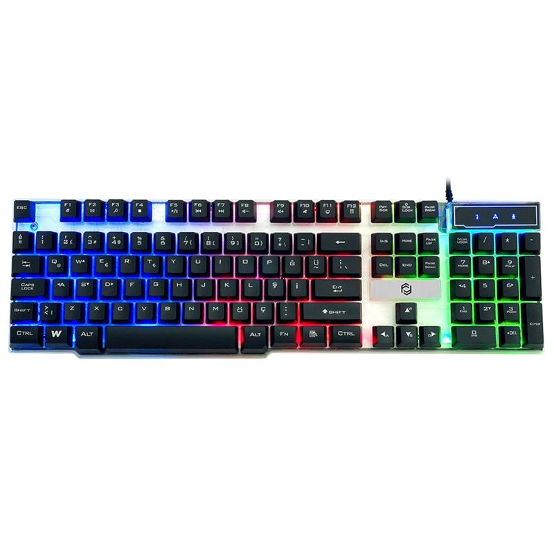 Frisby Fk-g508qu Usb Q Tr 3 Renkli Isikli Kablolu Klavye