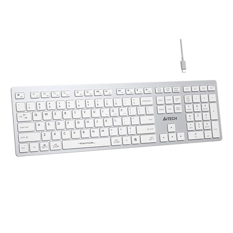 A4 Tech Fbx50c Beyaz Bluetooth+2.4g Nano Mm Sarj Edilebilir Kablosuz Klavye