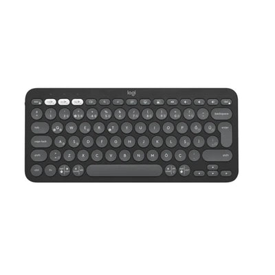 Logitech K380s Pebble Keys 2 Coklu Cihaz Ozellikli Bluetooth Turkce Q Klavye Gri 920-011859