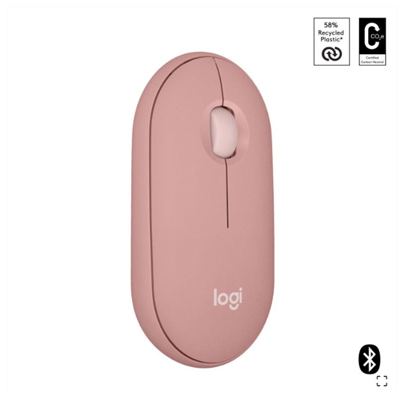 Logitech Pebble 2 M350s Kablosuz Bluetooth Sessiz Optik Mouse Pembe 910-007014