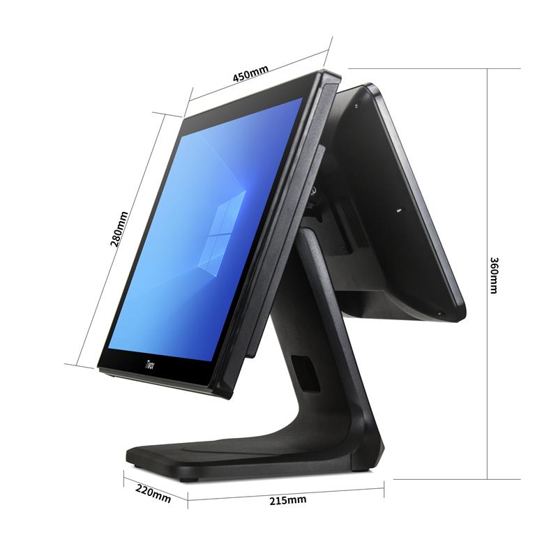 Tiwox Tp-7610d 18.5" I7 10.nesil 128gb Nwme Ssd 8gb Ddr4 Ram 1366x768 Dokunmatik Pos Pc +13.2" Musteri Ekrani