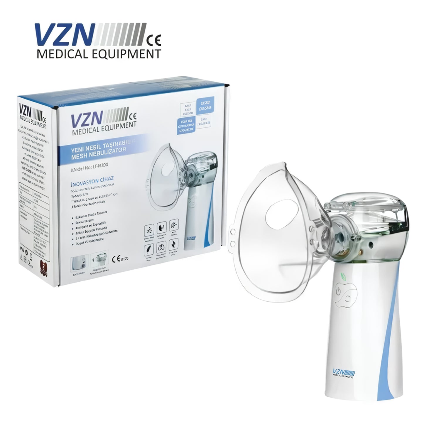 VZN LTN200 Yeni Nesil Kademeli Ultra Sessiz Şarjlı Mesh Nebulizatör