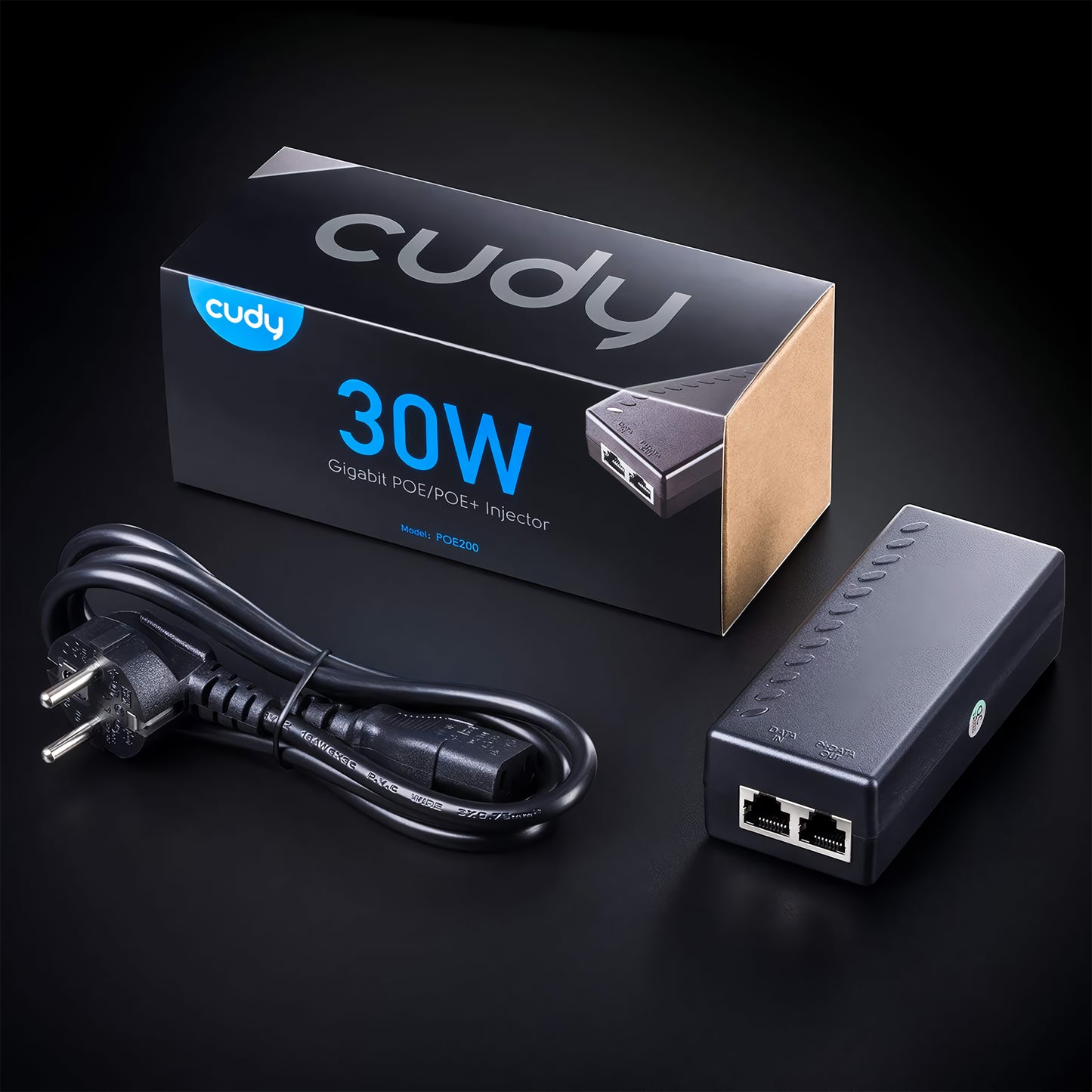 Cudy POE200 Base-T AC/DC 30W Gigabit PoE+/PoE Enjektör