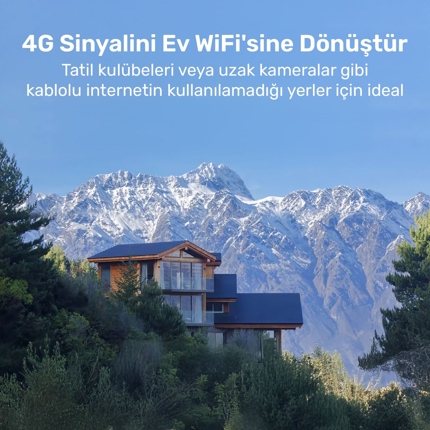 Cudy LT500 2,4GHz 300Mbps, 5GHz 867Mbps, 4 Port Wi-Fi Mesh 4G LTE DDNS Router (AC1200 Serisi)