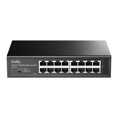 Cudy FS1016 16Port 10/100Mbps 1,6 Gb/sn Metal Kasa Rackmount Masaüstü Switch