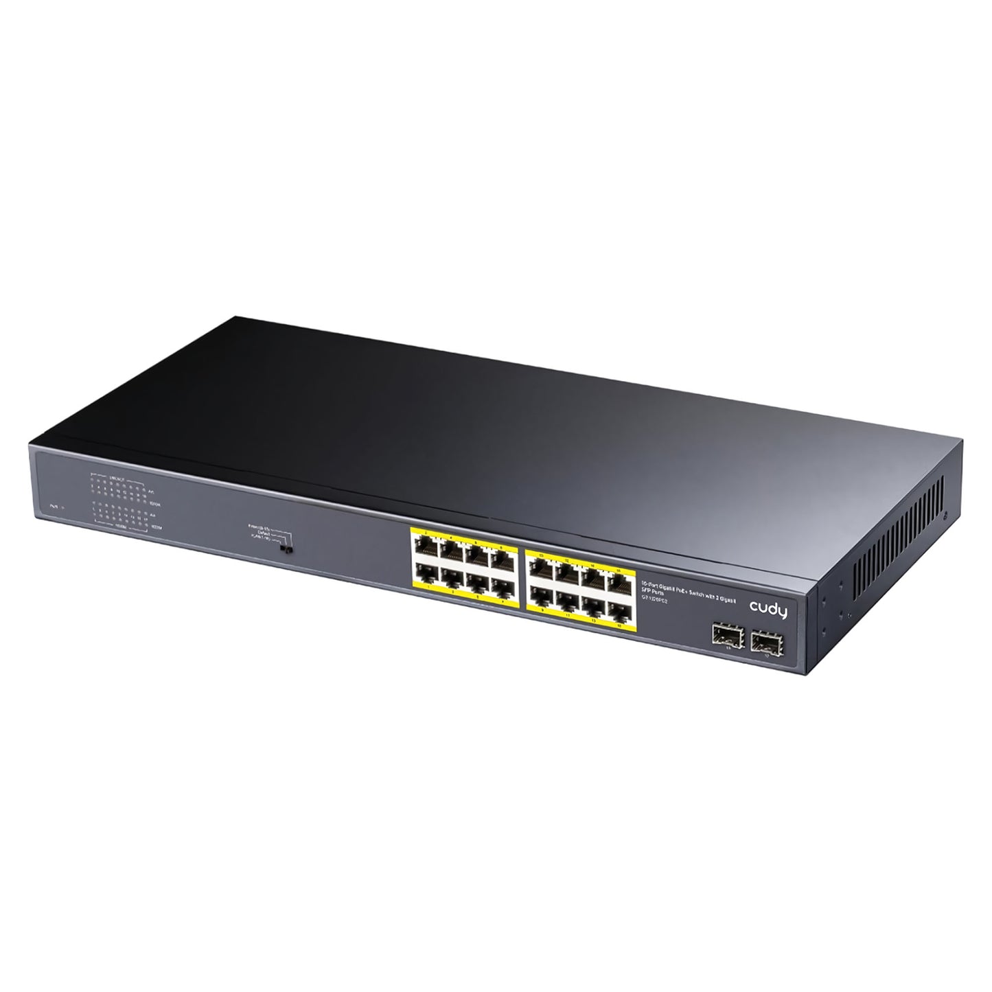 Cudy GS1020PS2 16 Port Gigabit 200W 250m PoE+, Gigabit SFP, CCTV, VLAN Metal Switch