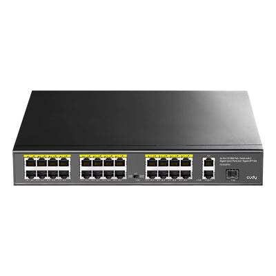 Cudy FS1026PS1 300W PoE+ 24 Port 10/100Mbps+ 2 Port 10/100/1000Mbps Gigabit+1 Port SFP Switch