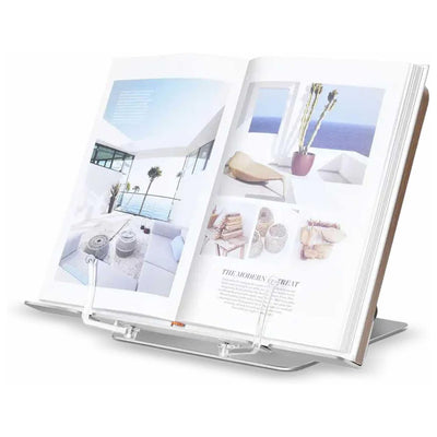 NPO STD002 Okuma Açısı Ayarlı,Kıskkaçlı Alüminyum&Ahşap Kitap/Tablet/Notebook Standı Modern Rahle