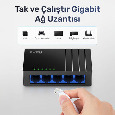 Cudy GS105D 10/100/1000Mbps 5 Port Gigabit Switch