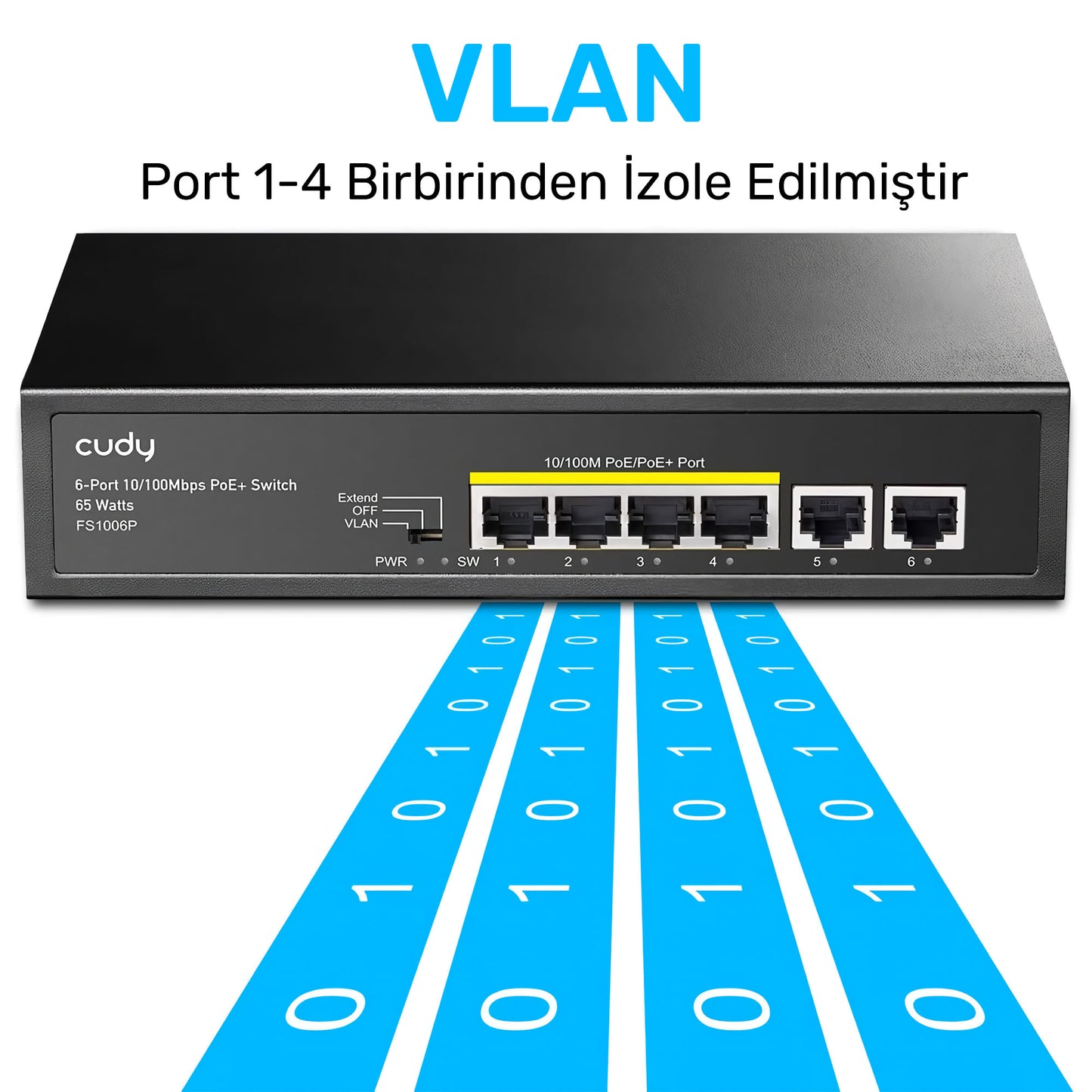 Cudy FS1006P 250m 60W PoE+ 6 Port 10/100Mbps Megabit Metal Switch