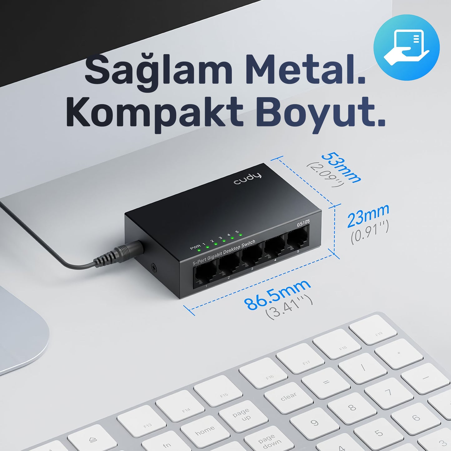 Cudy GS105 5 Port 10/100/1000M 16k MAC Gigabit Metal Switch