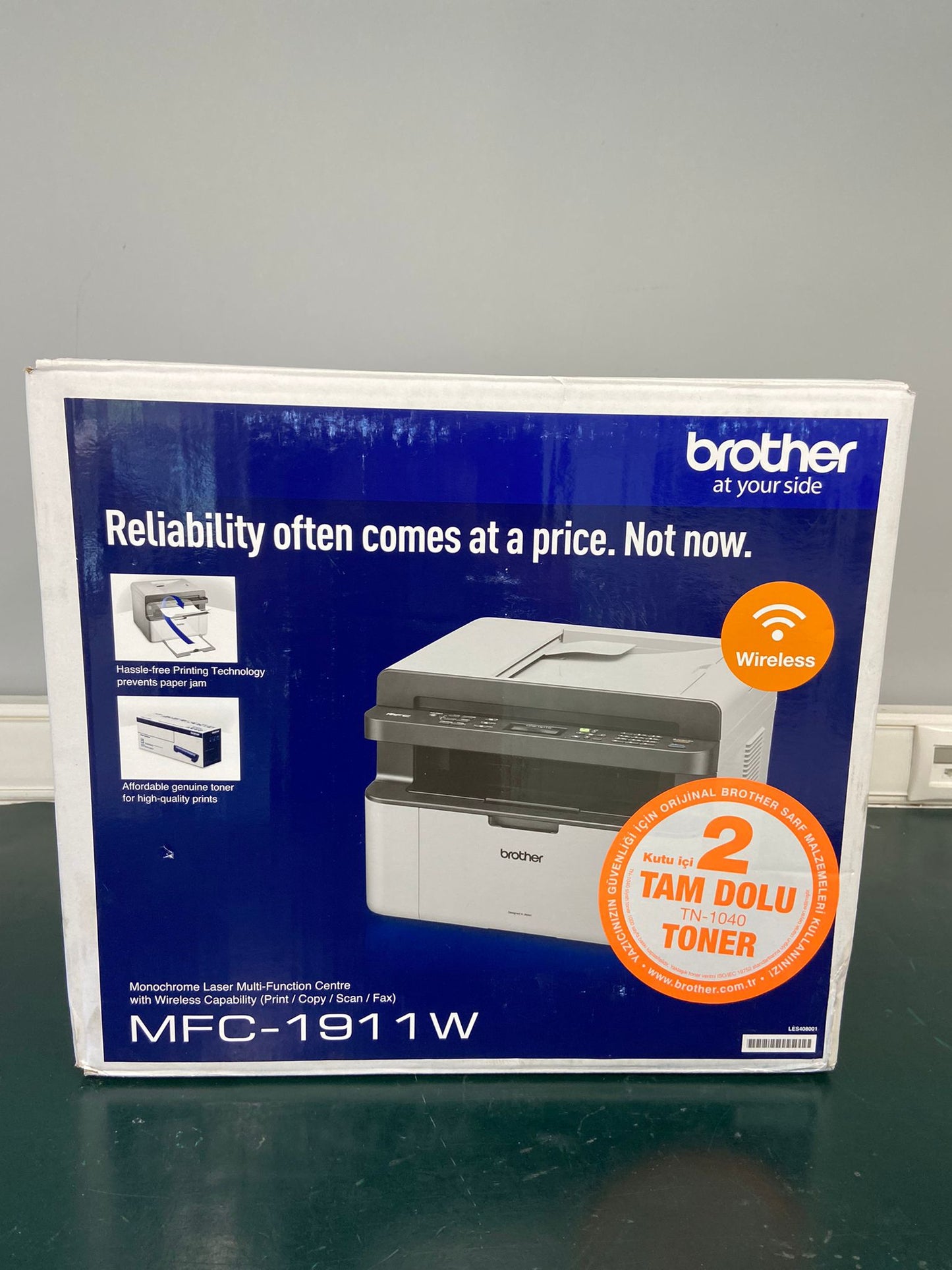 Brother MFC-1911W-2T Fotokopi-Tarayıcı-Faks WiFi Lazer Yazıcı 2x Orjinal Toner OUTLET