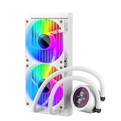 1st Player Thunderstorm Ts4 240mm Beyaz Argb Dijital Sicaklik Gostergeli Am5, Am4 / Lga 1851, 1700 Islemci Sivi Sogutucu