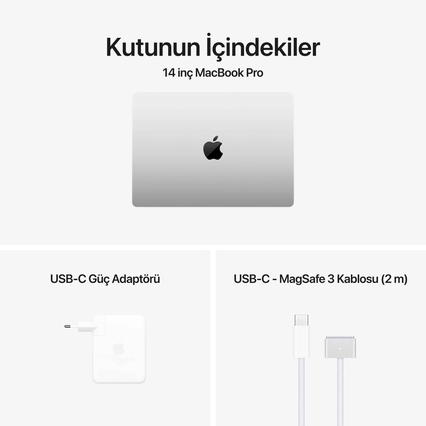Apple MacBook Pro M4 Pro MX2F3TU/A 24GB 1TBSSD 14CPU 20GPU 14" MacOS Gümüş Dizüstü Bilgisayar
