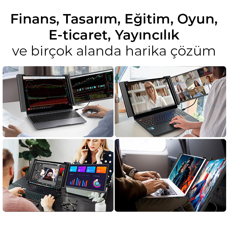 NPO NPM FHD 1080p IPS Type-C Taşınabilir Dizüstü Monitör Çoklayıcı Notebook Monitör