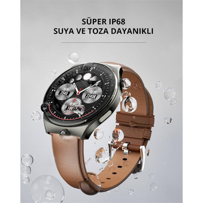 Aukey Sw-2u-gy Akilli Saat 3.6cm Amoled Ekran Ve 15 Gun Pil Omru Ip68 Gri