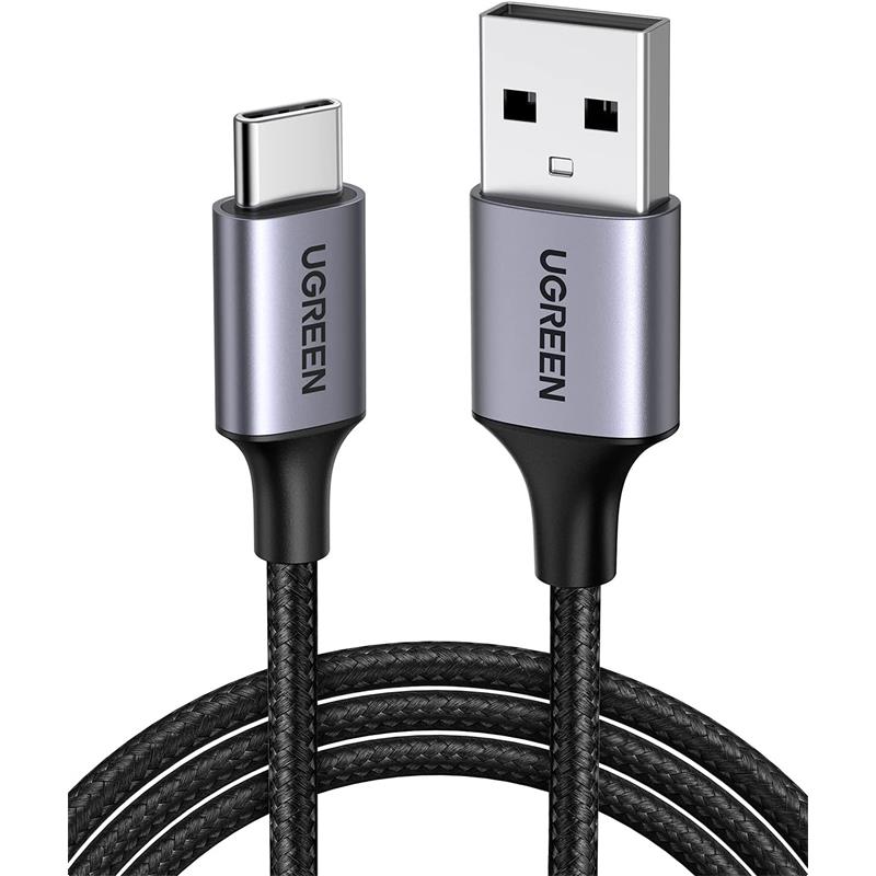 Ugreen Type-c To Usb-a 3a Qc Orgulu Hizli Sarj Kablosu 1 Mt Siyah 60126
