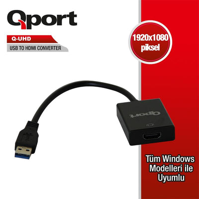 Qport Q-uhd Usb 3.0 To Hdmi Donusturucu
