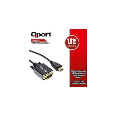 Qport Q-hvg18 Hdmi To Vga 1,8mt Donusturucu Kablo