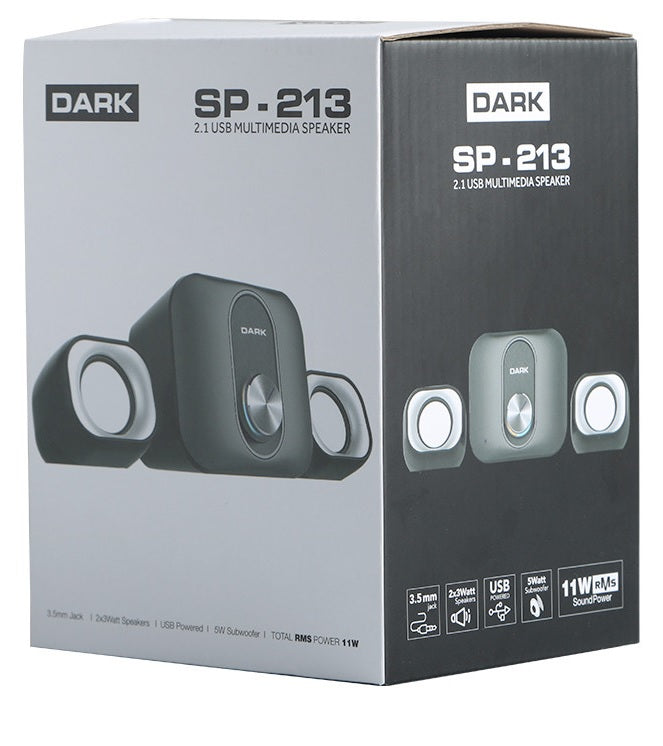 DARK SP-213 2+1 11W Siyah Multimedya Hoparlör