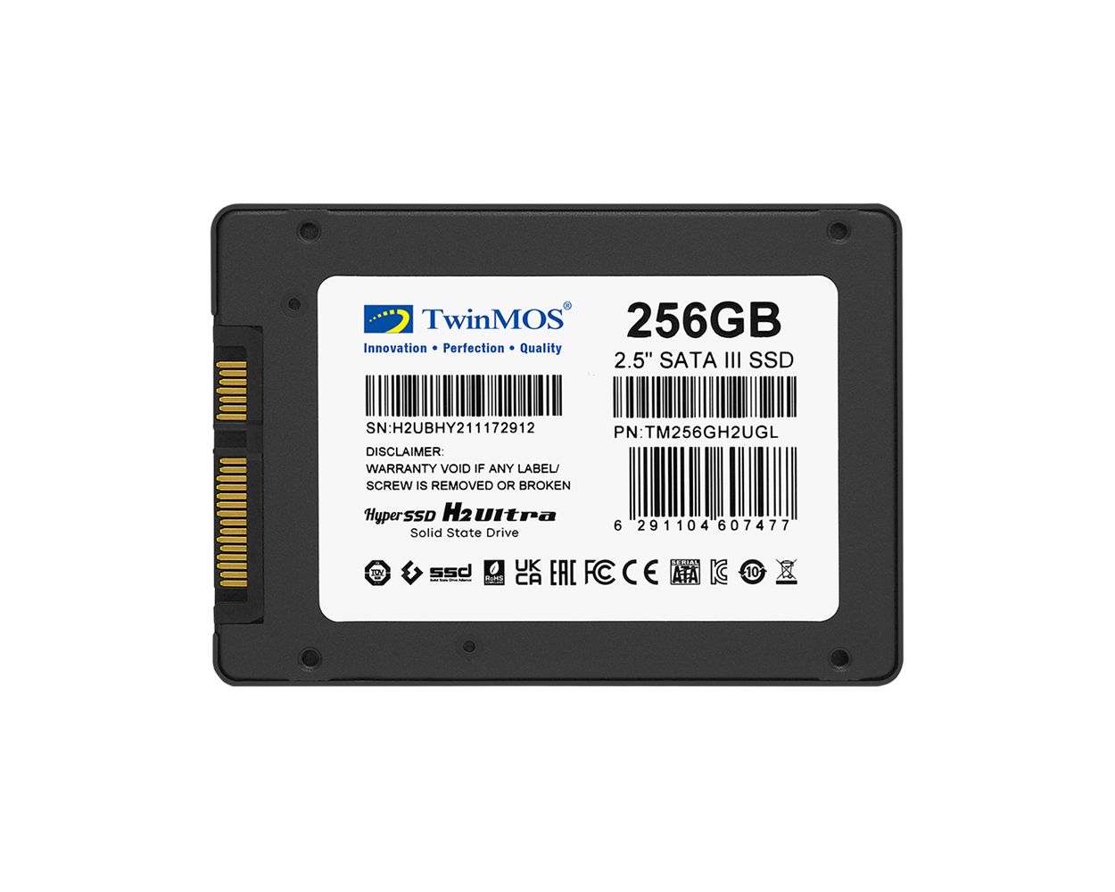 TWINMOS TM256GH2UGL H2 ULTRA 2.5" 256GB (580/550MB/s) SATA (3D NAND) SSD Disk (Gri)