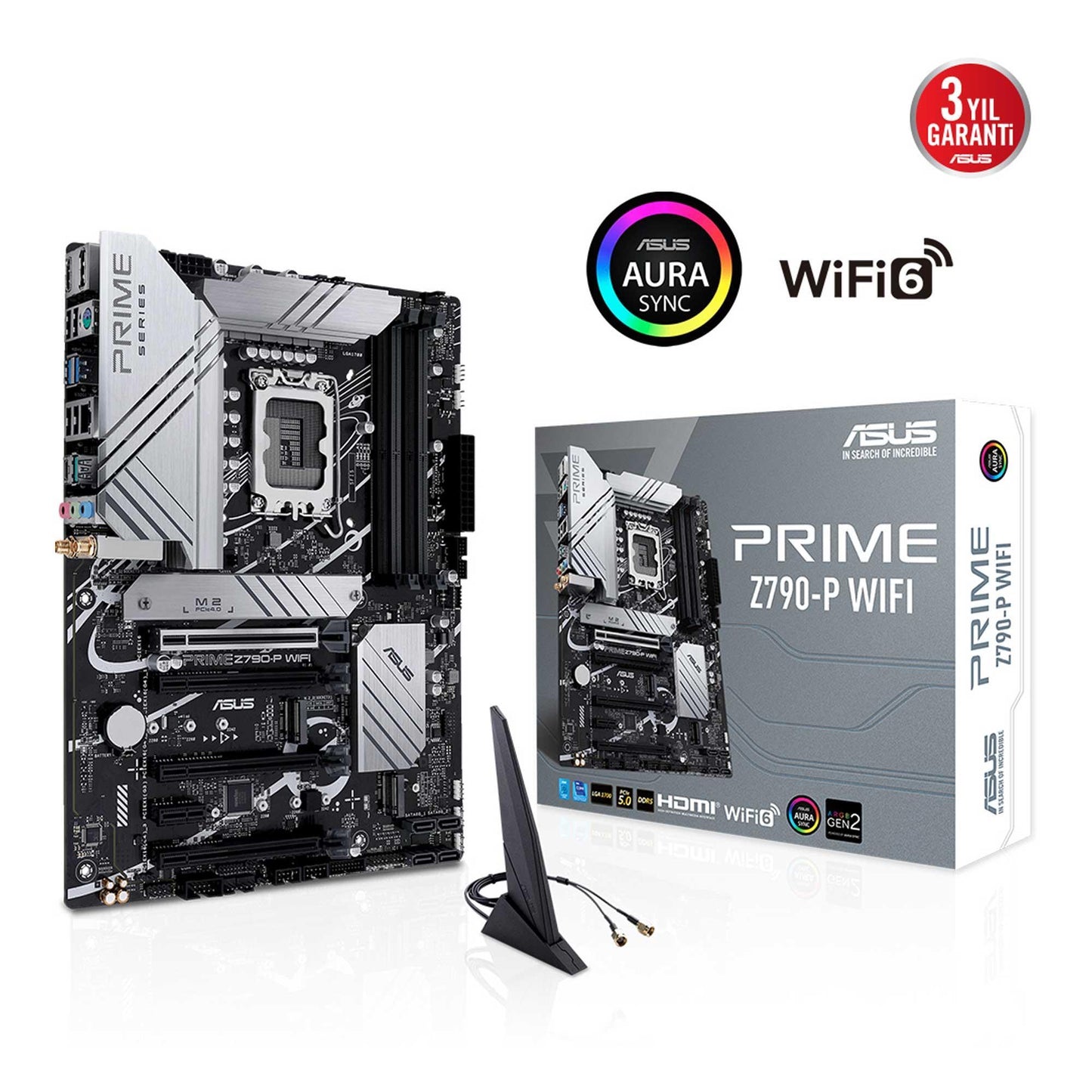 Asus Prime Z790-P WiFi BT DDR5 LGA1700 3xM2 RGB ATX Anakart