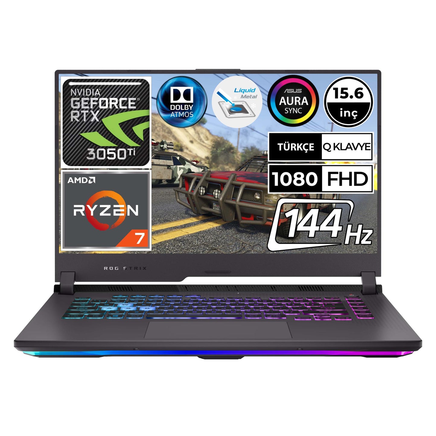 Asus ROG Strix G15 G513IE-HN065 Ryzen7 4800H RTX3050Ti 15.6" FullHD Taşınabilir Bilgisayar