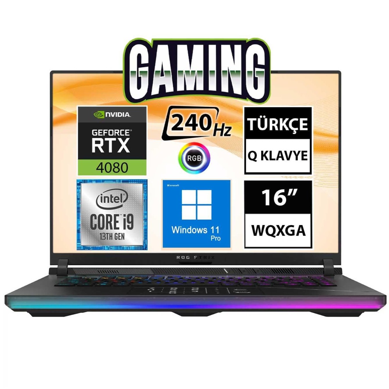 Asus ROG Strix SCAR 16 G634JZ-NM043 i9-13980HX RTX4080 16" QHD+ Taşınabilir Bilgisayar