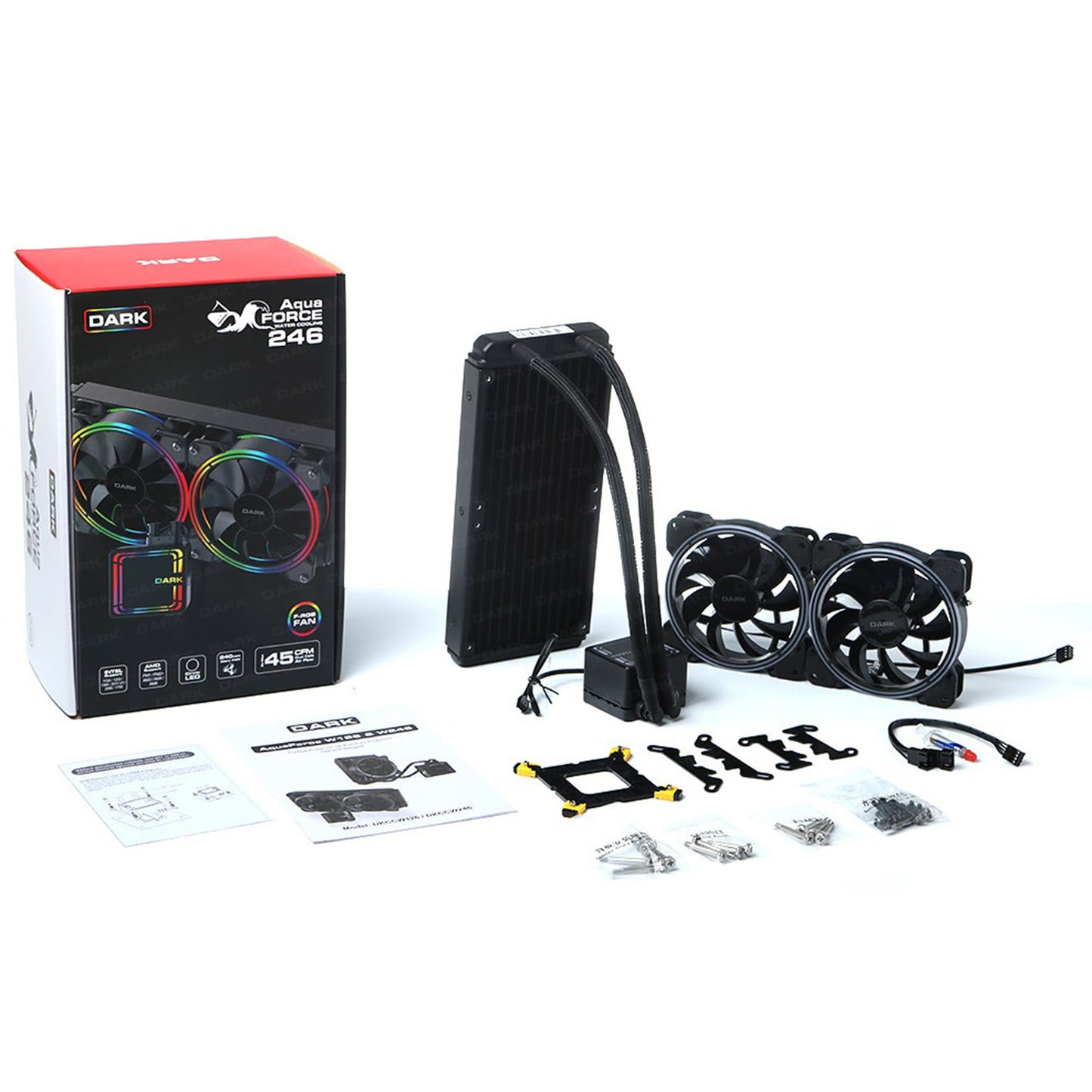 DARK DKCCW246 AquaForce W246 1700/1200/1150/1155/AM5/AM4 240 mm Fixed RGB LEDli Sıvı Soğutma