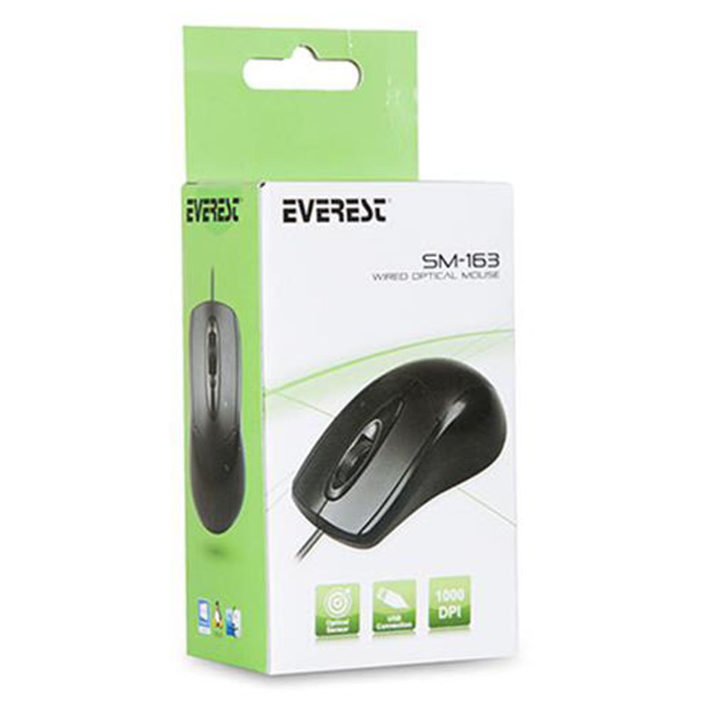 Everest Sm-163 Optik Kablolu Siyah Mouse
