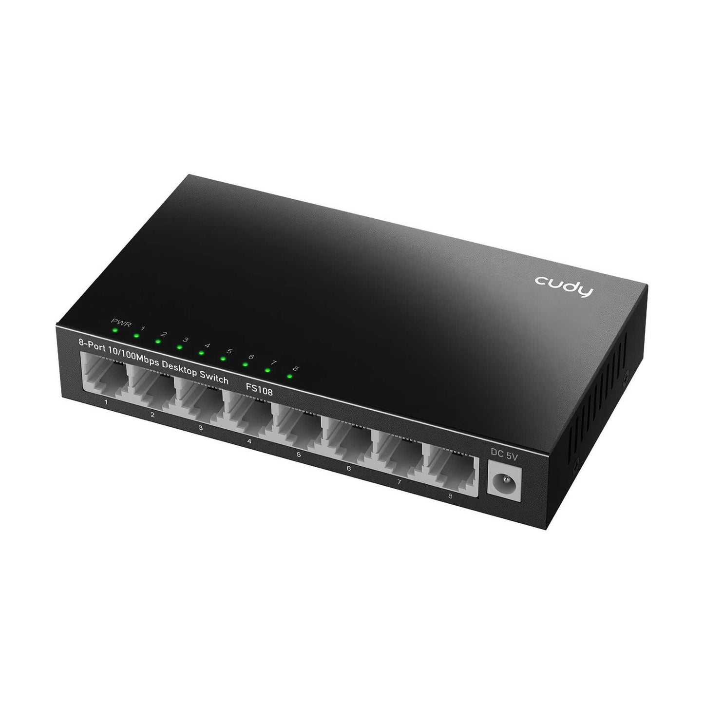 Cudy FS108 8Port 10/100Mbps Duvar Montajlı Metal Masaüstü Switch