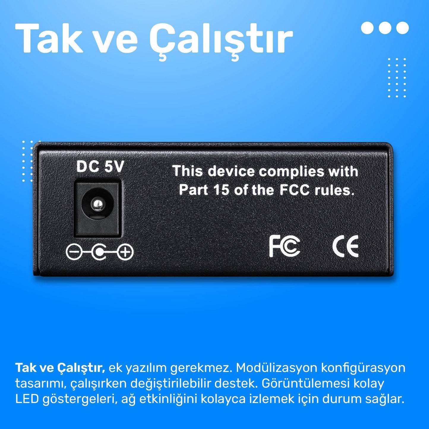 Cudy MC100GSA-20 Single Mode 20 Km Fiber Optik Gigabit Ethernet Medya Dönüştürücü Metal Switch