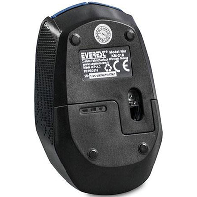 EVEREST KM-218 USB Kablosuz 2.4Ghz Mavi Kumaş Yüzey Mouse