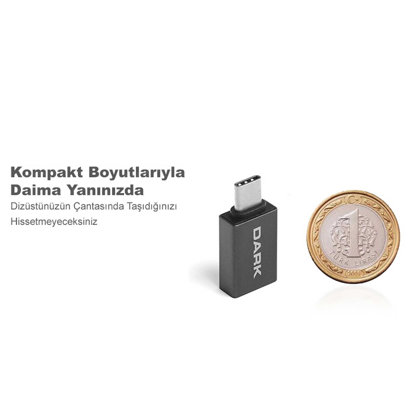 DARK DK-AC-U31X30 USB3.1 Type-C - USB3.0 Type-A Dönüştürücü Adaptör
