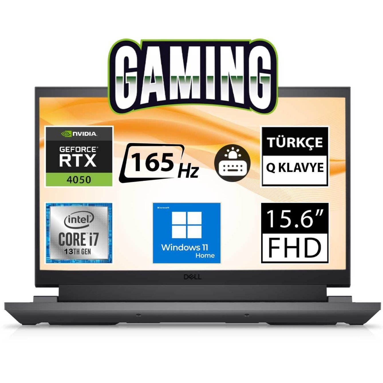 Dell G15 5530 G155530010WH i7-13650HX RTX4050 15.6" FullHD Dizüstü Bilgisayar