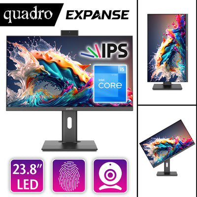 QUADRO EXPANSE AI B224 25165 i5-12450H 16GB 512GB NVME SSD 23.8" IPS DOS All in One PC P.İzi (Pivot)