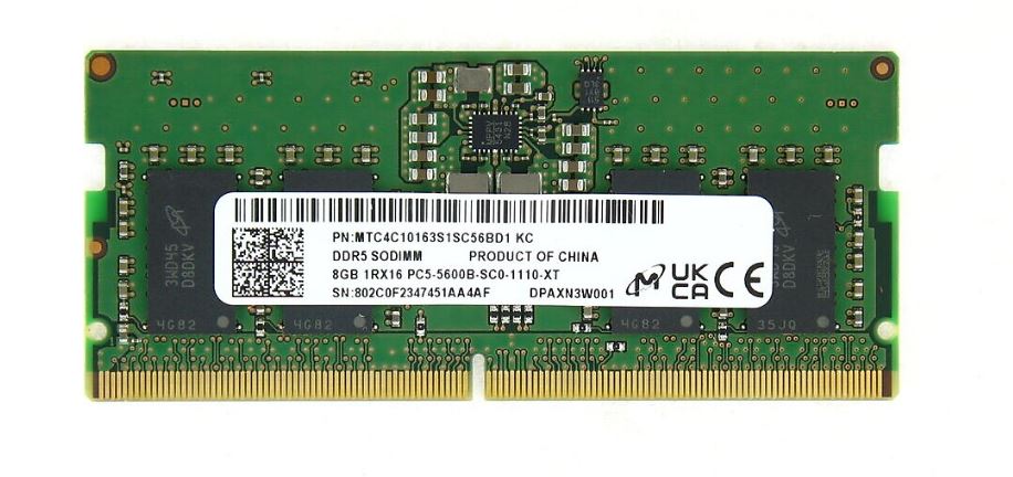 MICRON 8GB DDR5 5600MHz Notebook Bellek Bulk