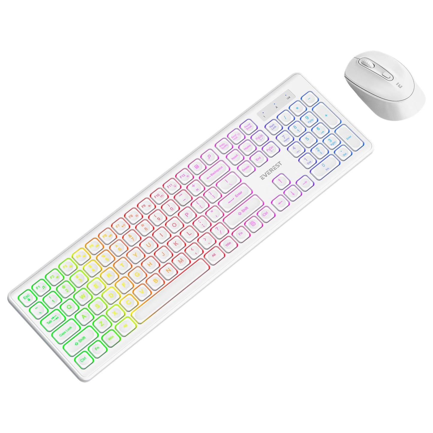 Everest KM-319BT Q Türkçe RGB Kablosuz Oyuncu Klavye Mouse Seti