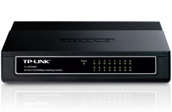 TP-LINK TL-SF1016D 16 Port Mbit Desktop Yönetilemez Plastik Kasa Switch