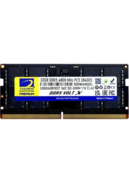32 Gb Ddr5 4800mhz Twinmos Nb Tmd532gb4800s40