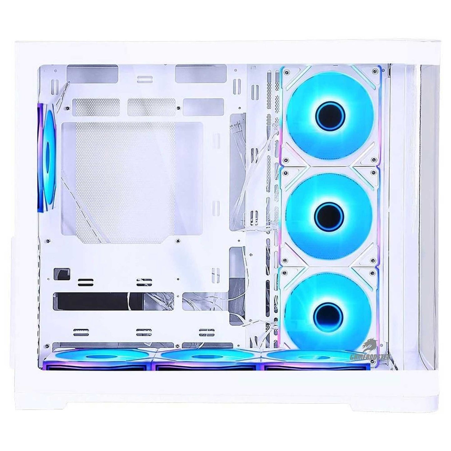 GameBooster GB-G2851BW Sea View USB 3.0, ATX 7 x ARGB Fanlı, Beyaz Kasa (PSU Yok)