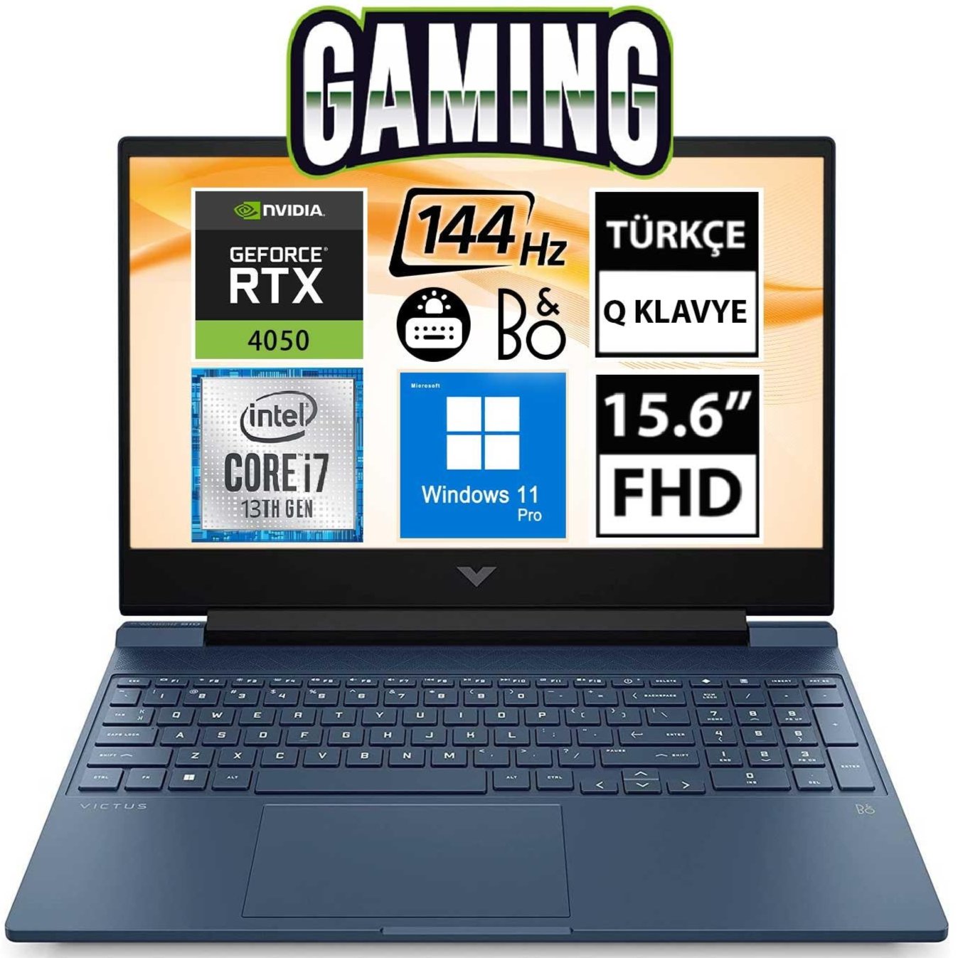 HP Victus 15-FA1018NT 7N9U6EA i7-13700H RTX4050 15.6" FullHD Taşınabilir Bilgisayar