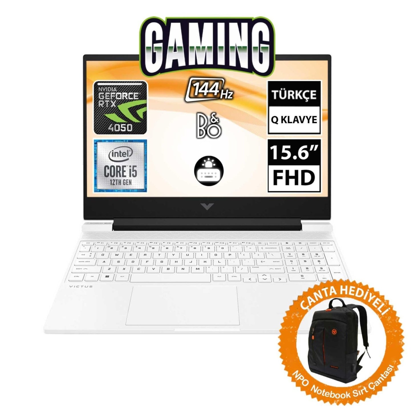 HP Victus 15-FA1032NT 827X0EA i5-12500H RTX4050 15.6" FullHD Dizüstü Bilgisayar