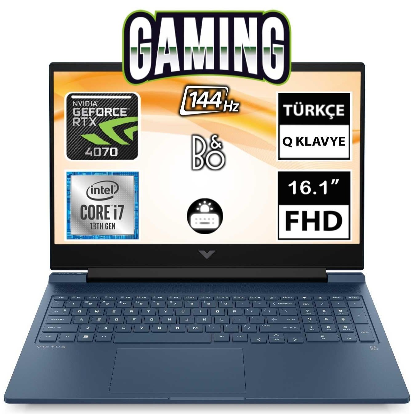 HP Victus 16-R0007NT 7P6B3EA i7-13700H RTX4070 16.1" FullHD Dizüstü Bilgisayar
