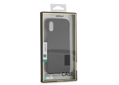 Addison IP-888 İnce İz Yapmaz Siyah iPhone X Telefon Kılıfı